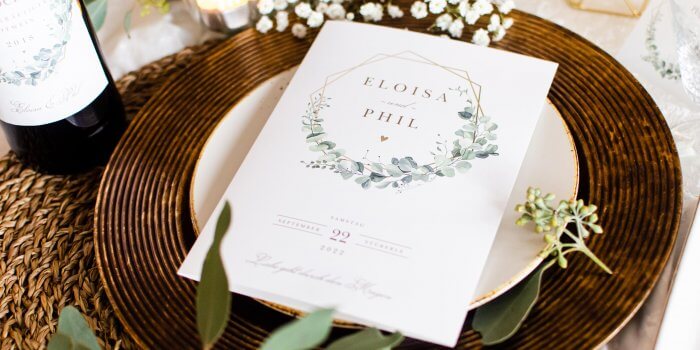 Greenery Hochzeitseinladungen mit Eukalyptus & Co.