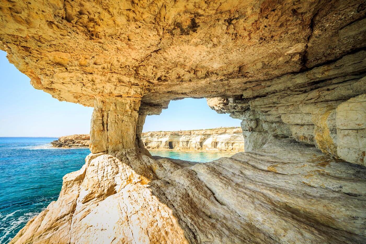 Zypern Höhle Sea Caves Ayia Napa Urlaub