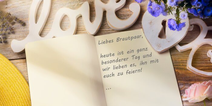 Die schönsten Hochzeitssprüche für das Gästebuch