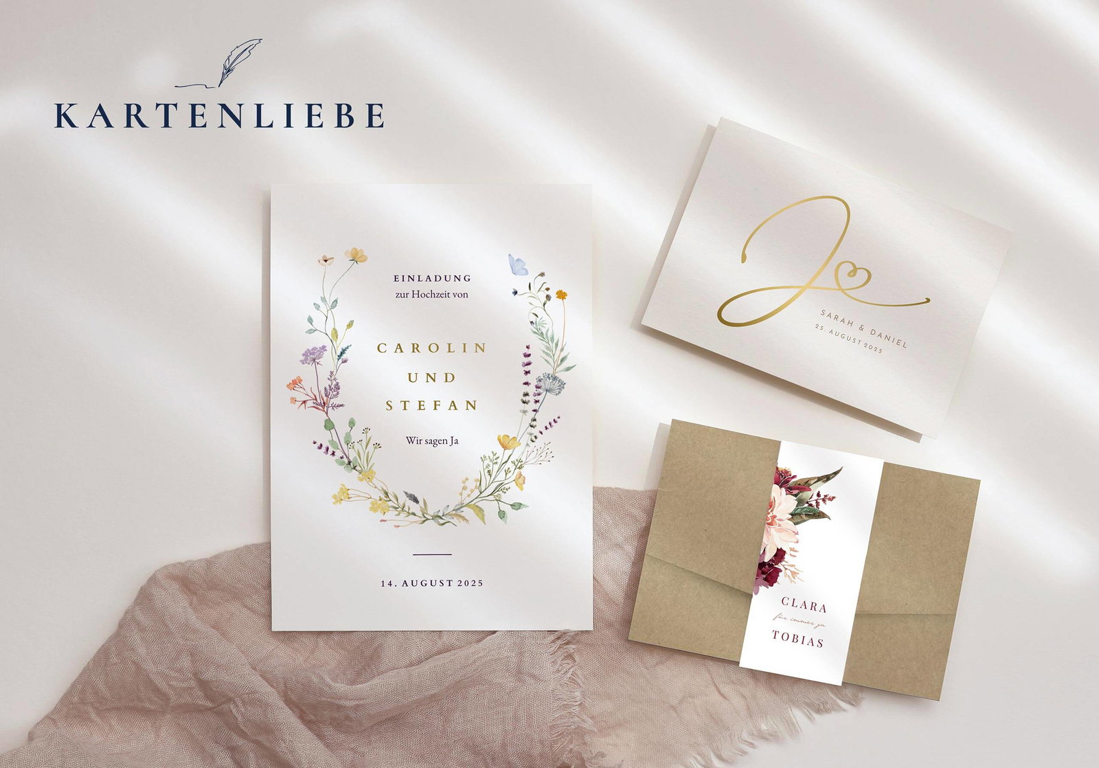 Einladungskarten für eine Hochzeit