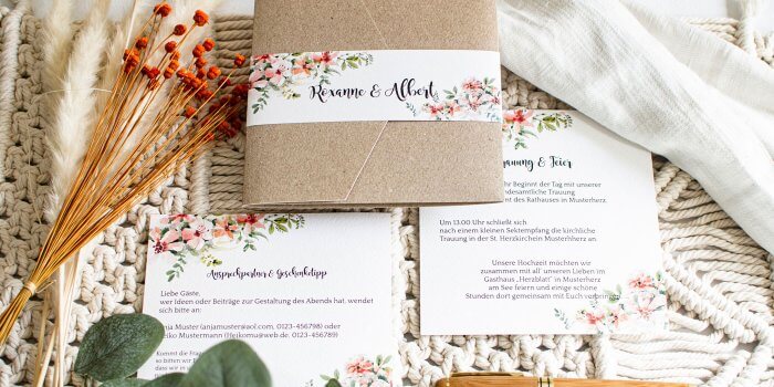Hochzeitseinladung – Text, Vorschläge und Beispiele