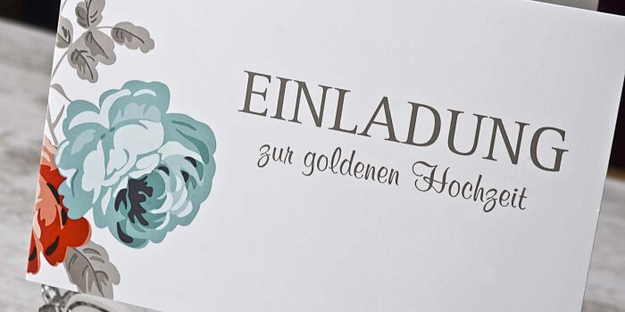 Text- & Design-Ideen für die Goldene Hochzeit Einladung