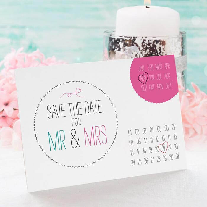 Save the Date Karte Kalender