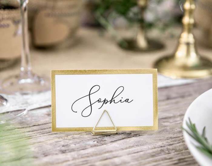 Tischkarten Goldene Hochzeit
