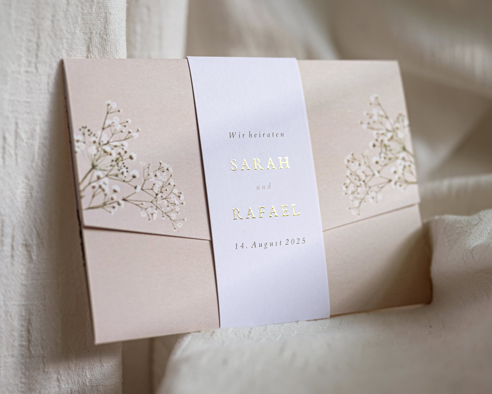 Hochzeitseinladung Schleierkraut