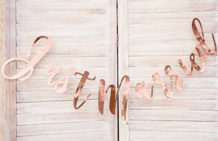 Schriftzug Hochzeit