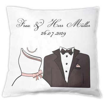 Hochzeitskissen mit Namen und Datum