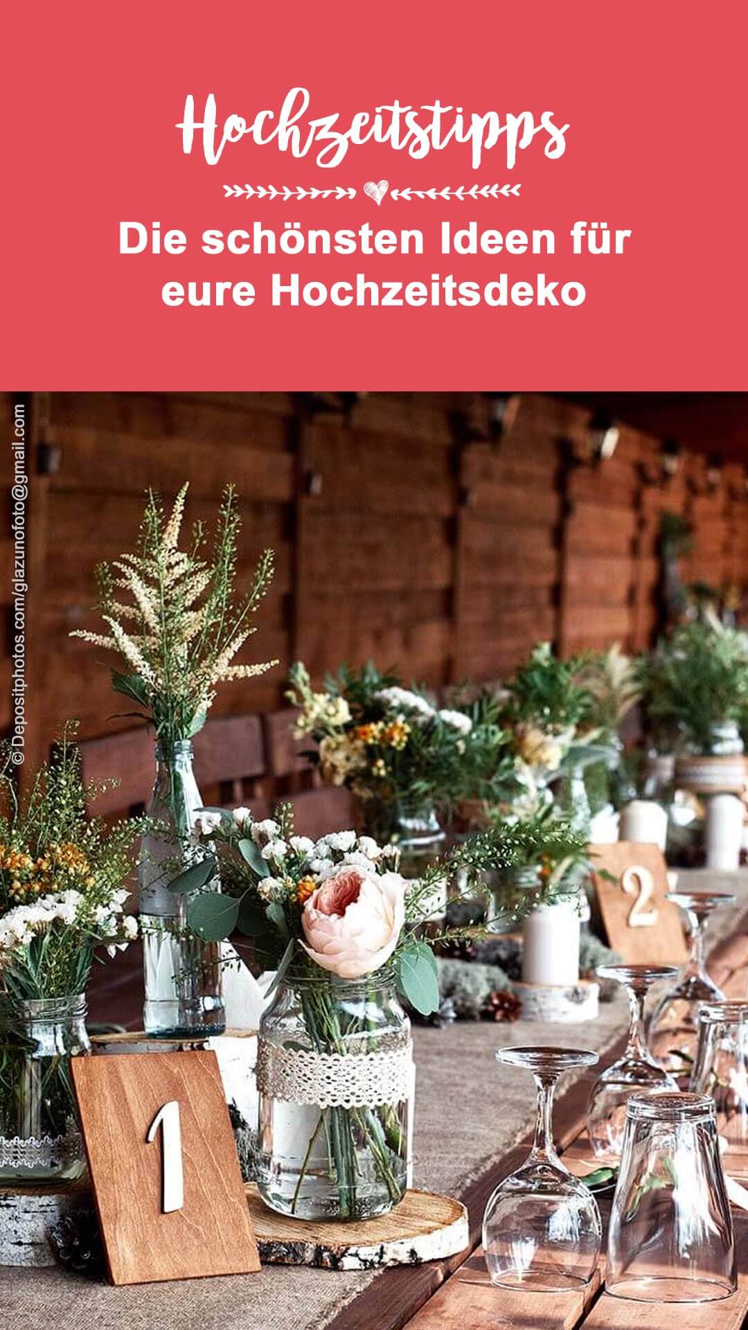 Hochzeitsdeko: 44 schöne Idee von Raumdeko bis Tischdeko