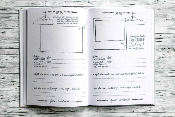Gästebuch mit Fragen