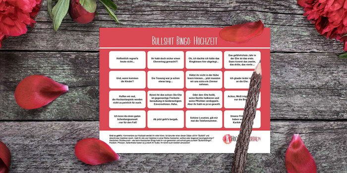 Bullshit-Bingo: Heiraten