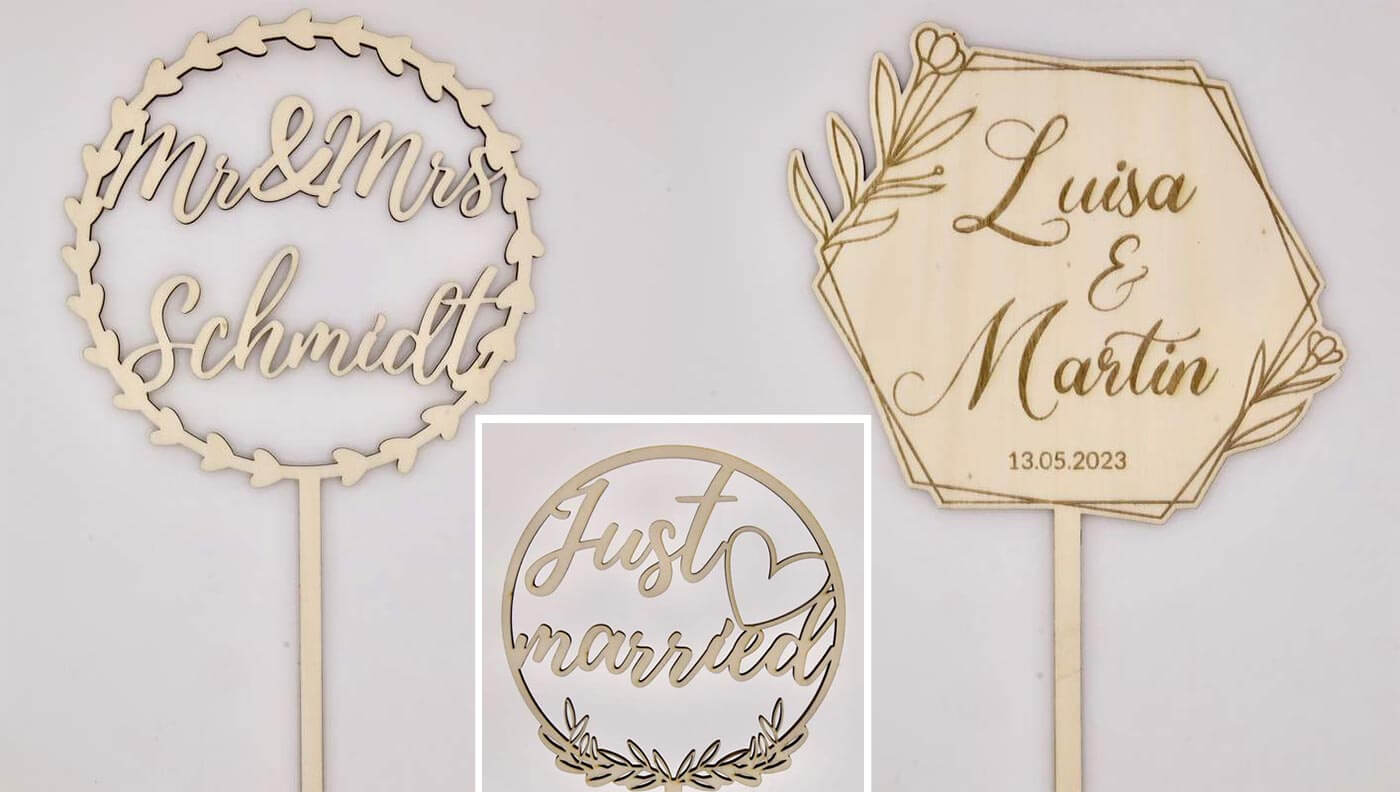 Cake Topper Holz