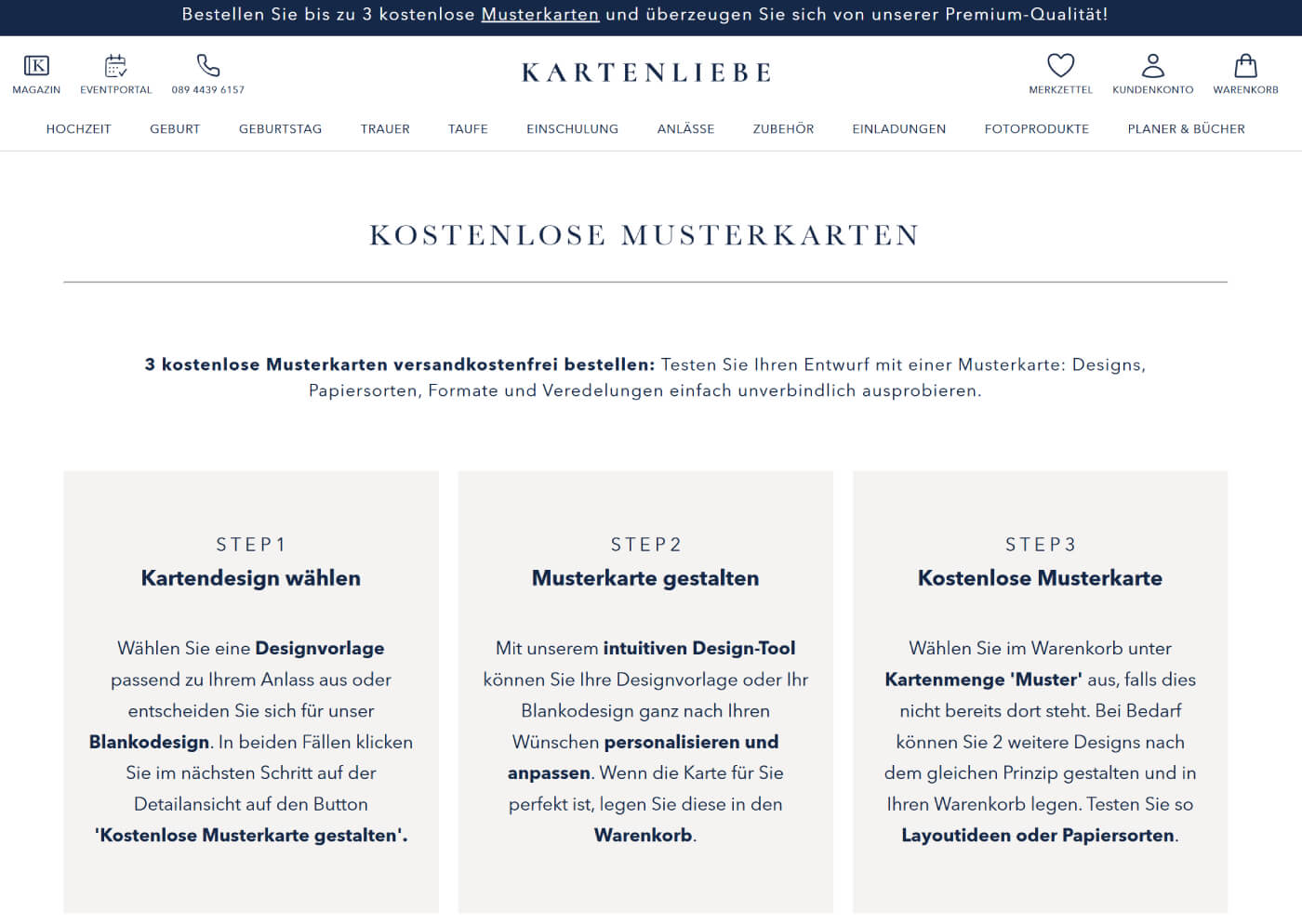 Dankeskarten Muster