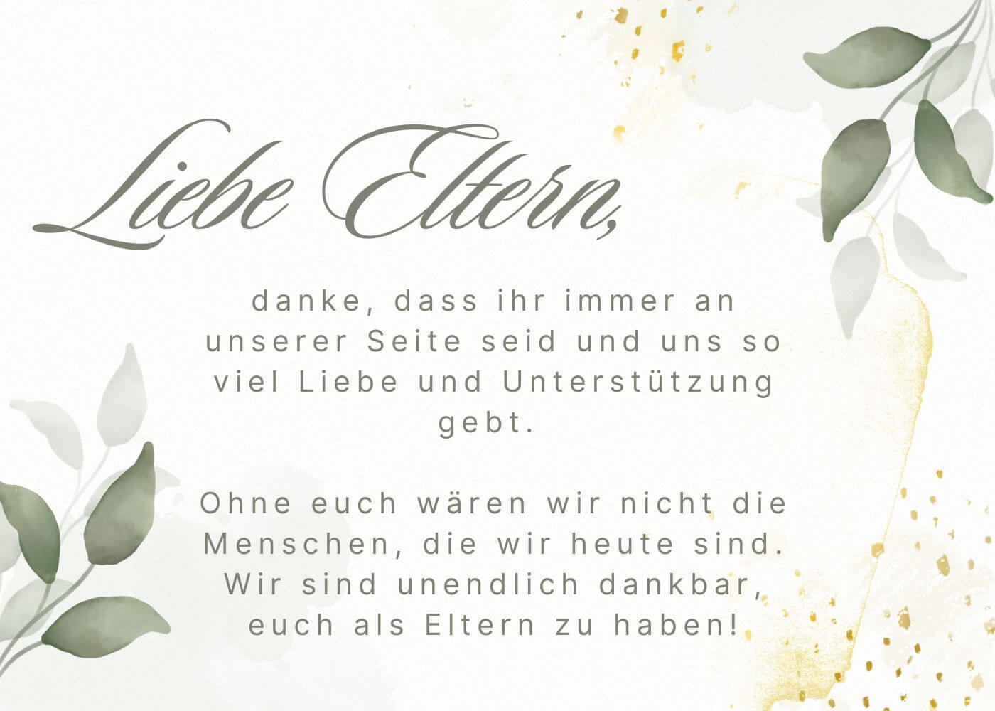 Danksagung Eltern Hochzeit Text