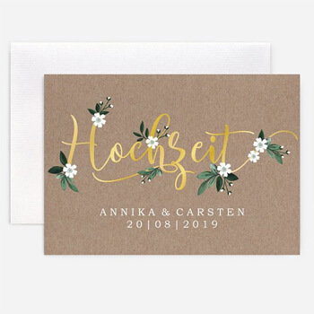 Einladungskarten Hochzeit Greenery