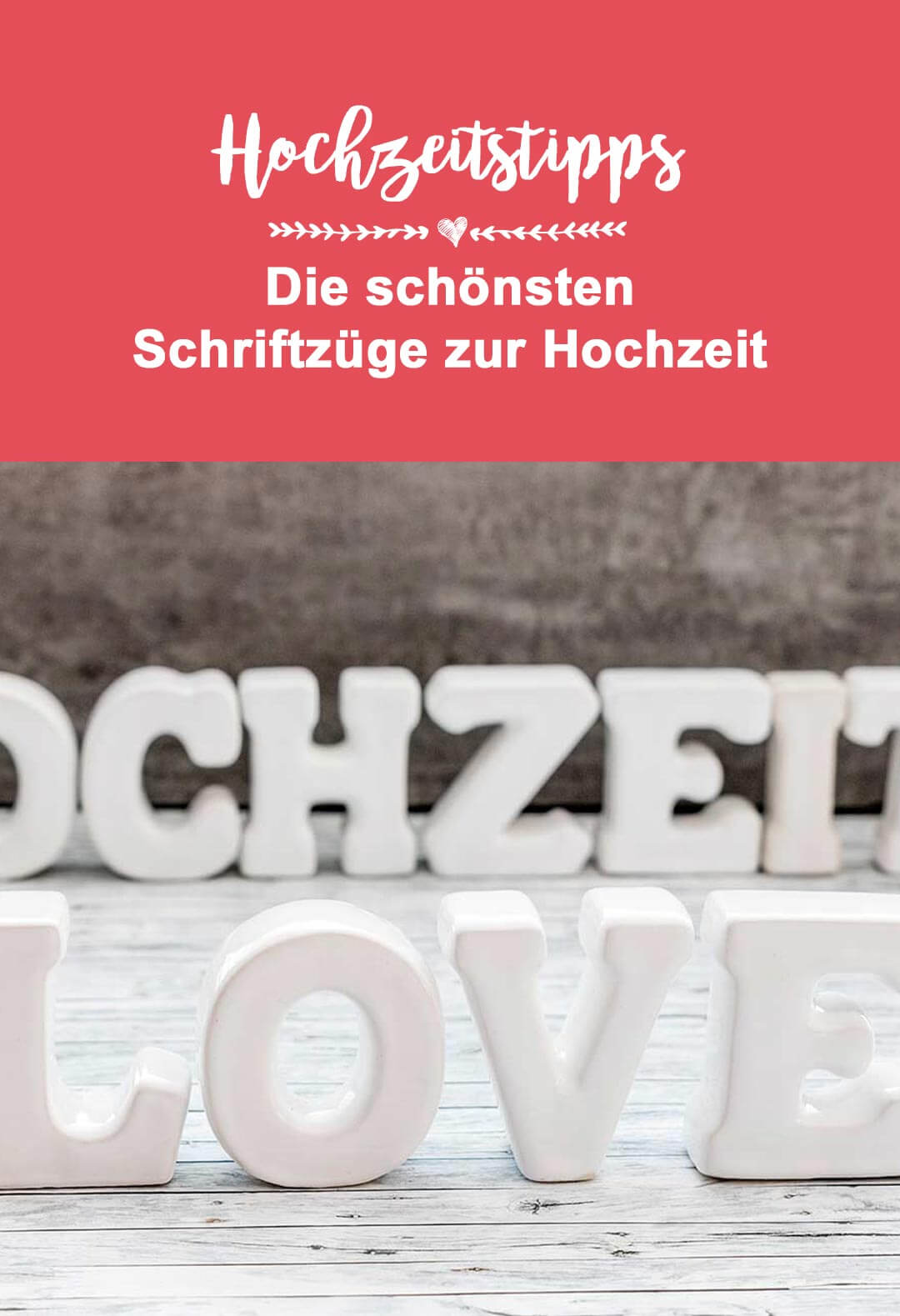 Hochzeit Schriftzug