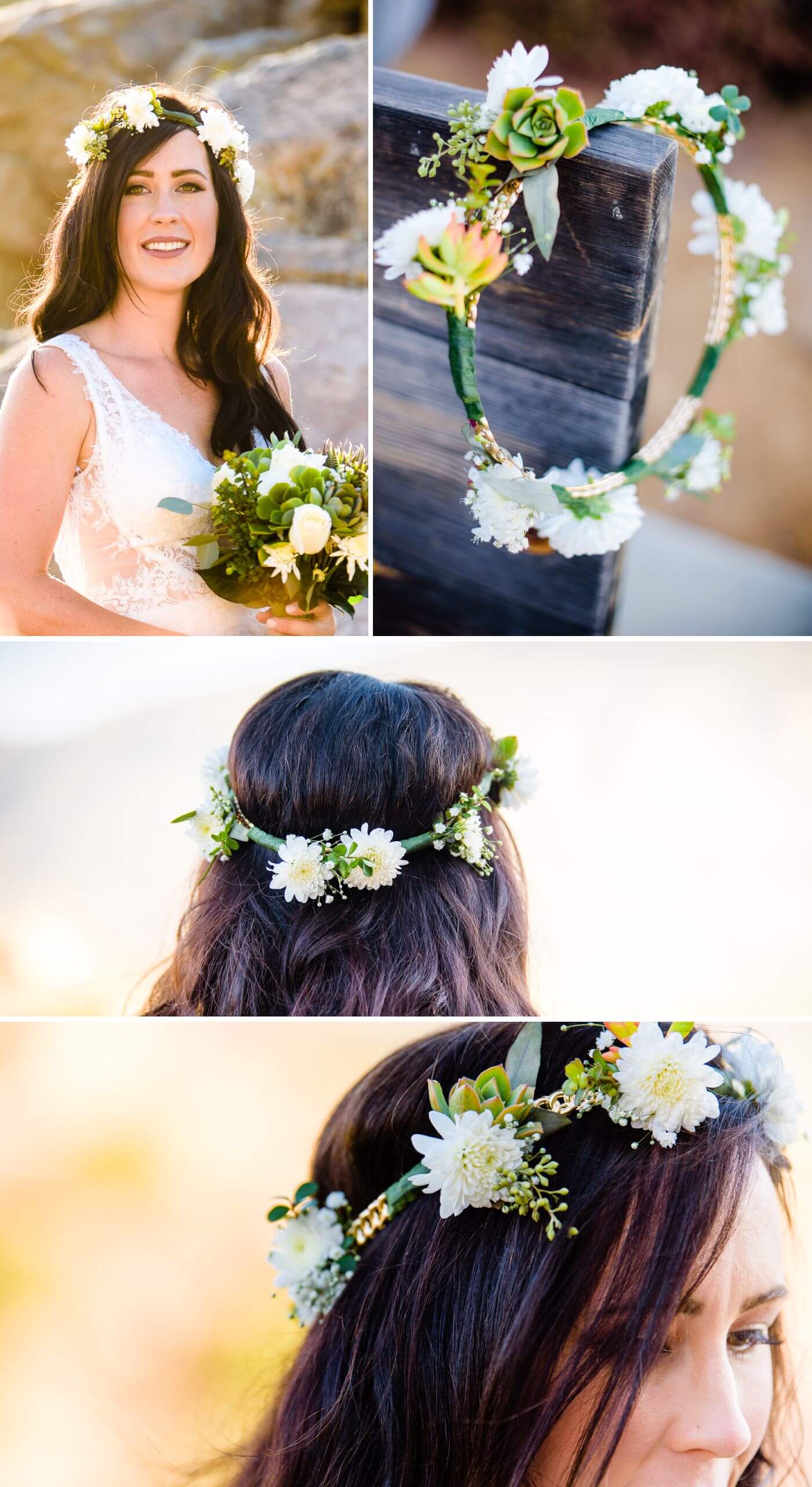 Hochzeitsfrisuren Blumenkranz