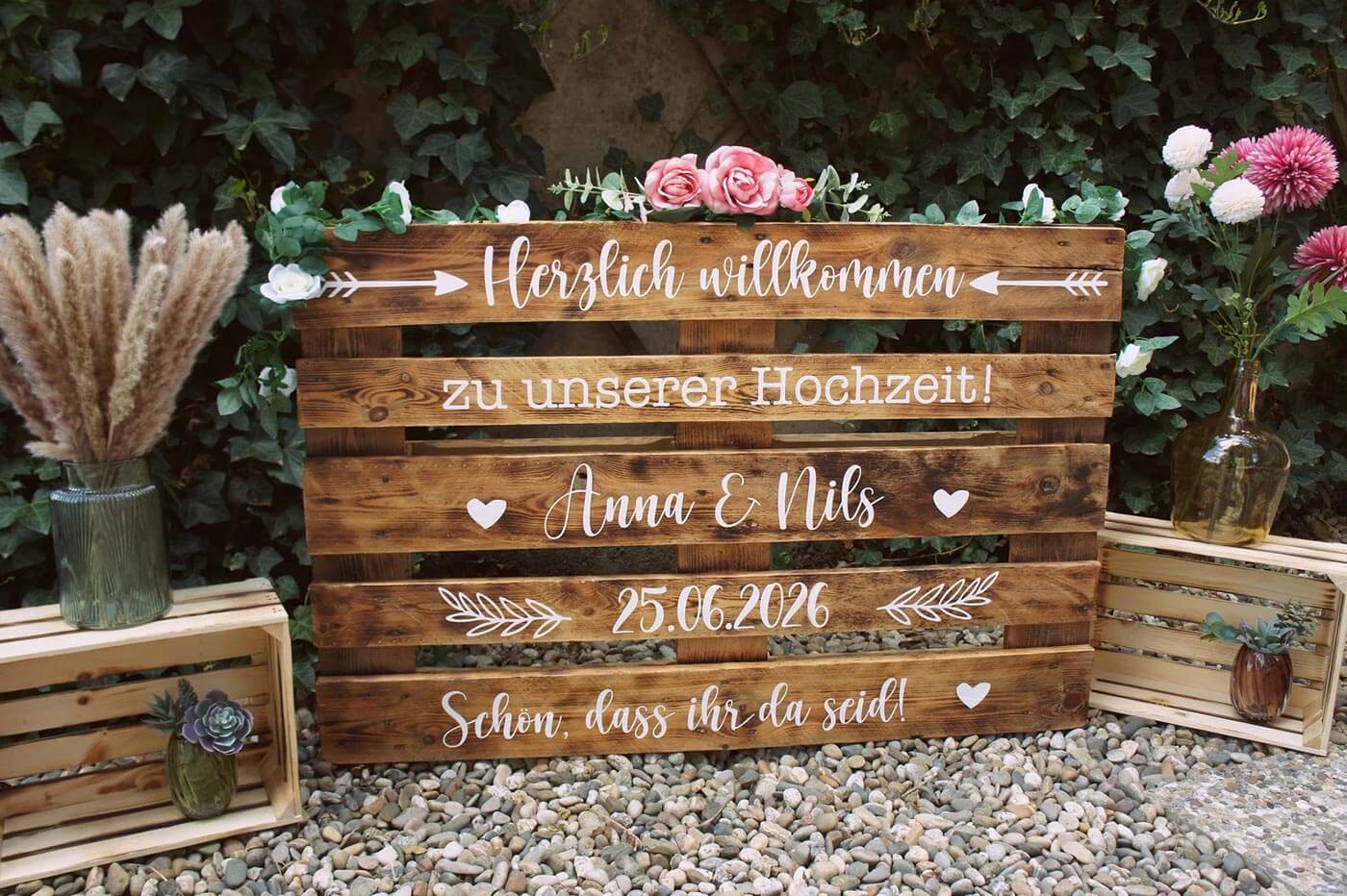 Paletten Hochzeit