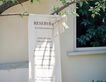 Schild Verstorbene Hochzeit