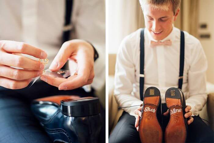 Schuhsticker Bräutigam Hochzeit