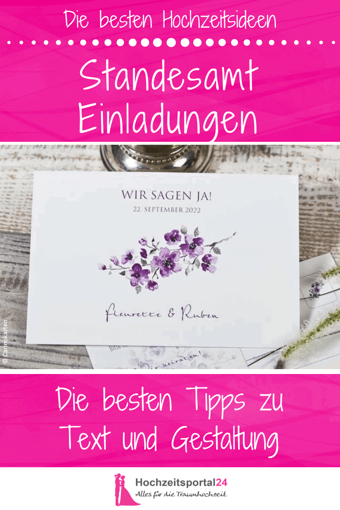 Einladungskarten standesamtliche Hochzeit