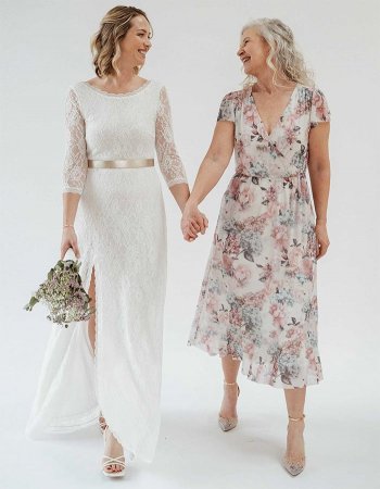 Kleid für Brautmutter knielang