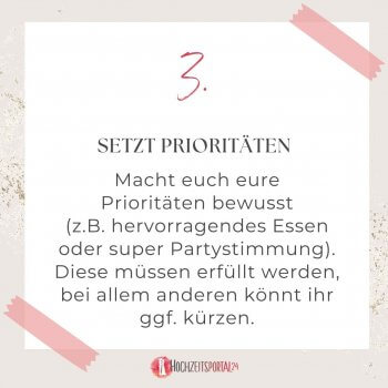 Kostenplan Hochzeit