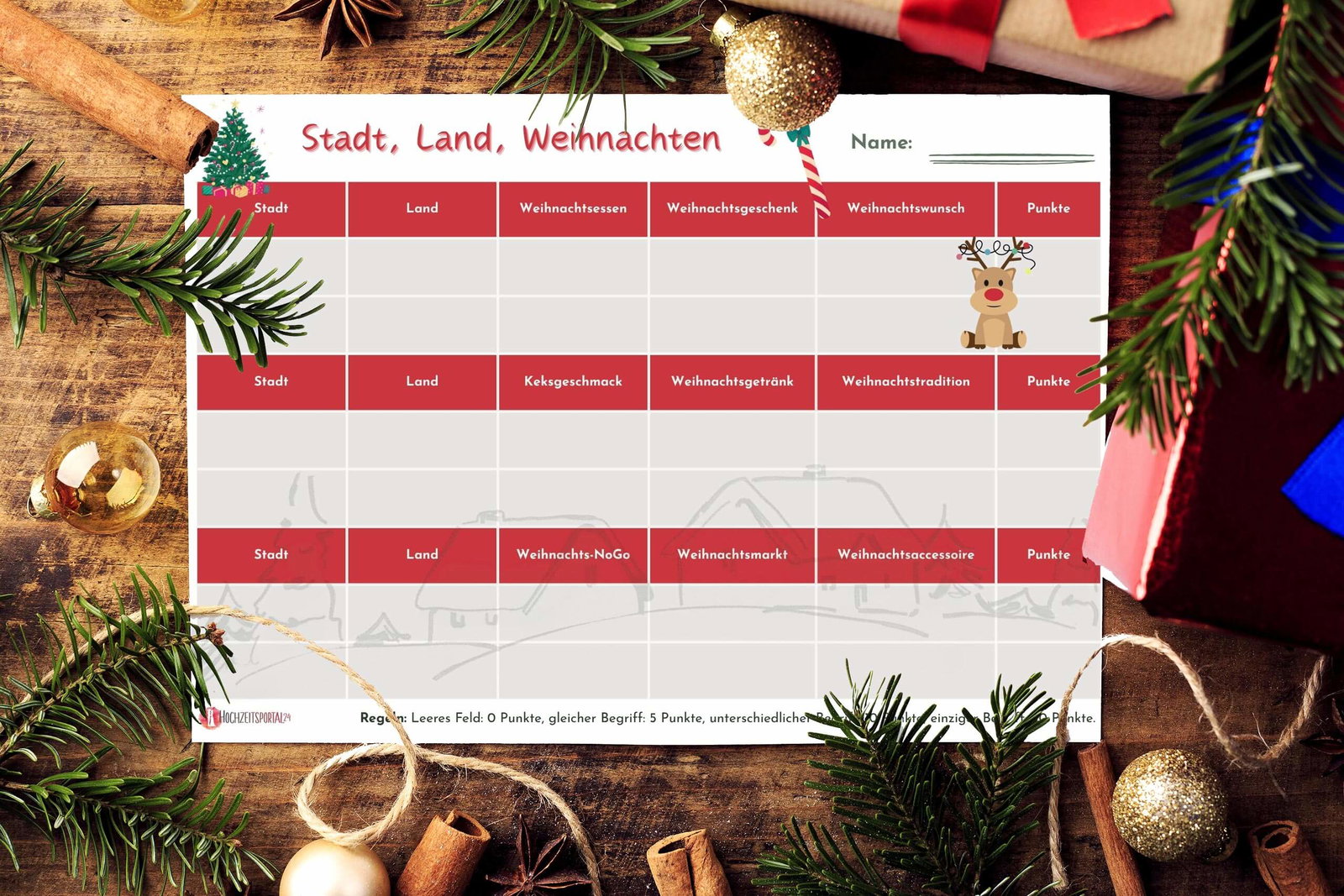 Stadt Land Weihnachten