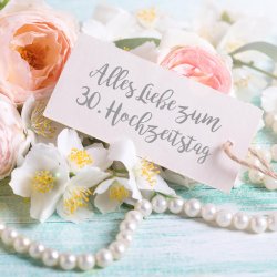 Perlenhochzeit Geschenk