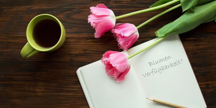 Blumenlexikon und Verfügbarkeit der Blumen für die Hochzeit
