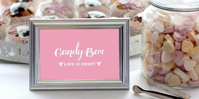 DIY: Candy Bar Schild zum Ausdrucken