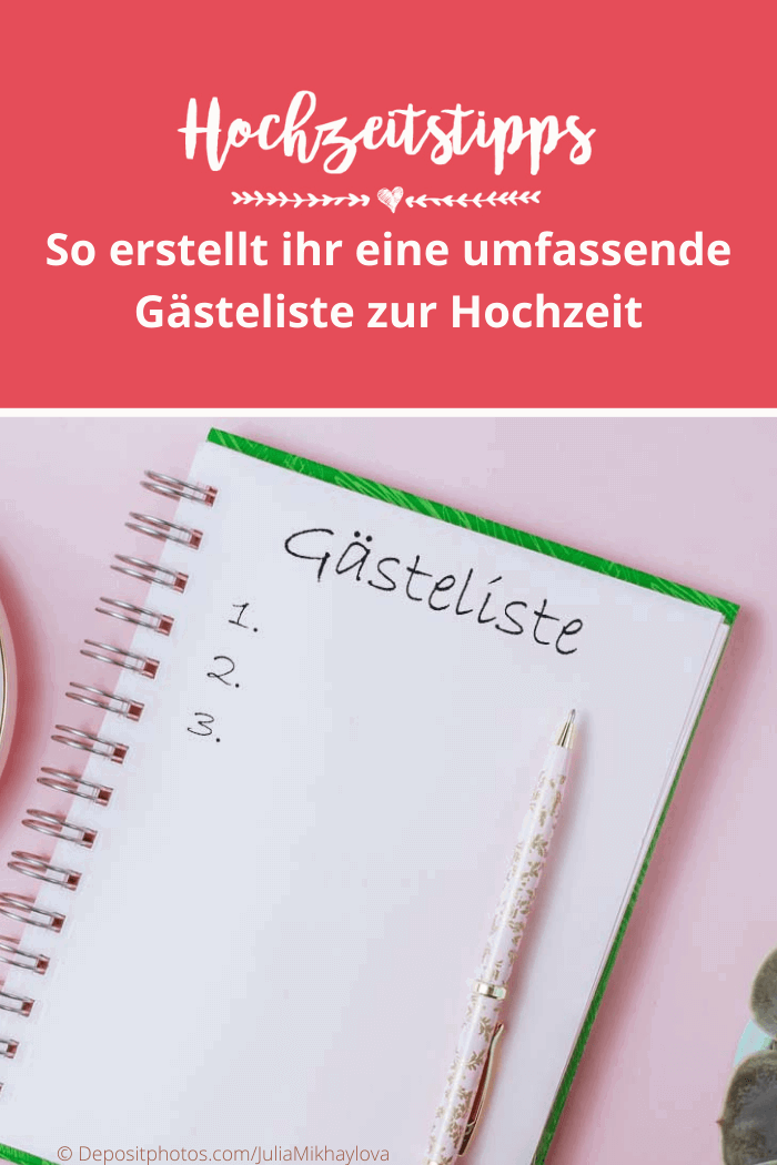 Hochzeitsgästeliste