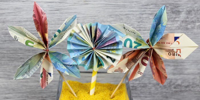 Geldblumen – kreativ Geldscheine zur Blume falten