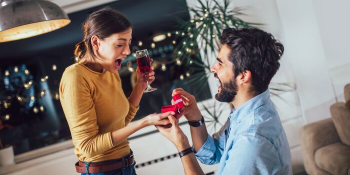 Heiratsantrag zu Hause