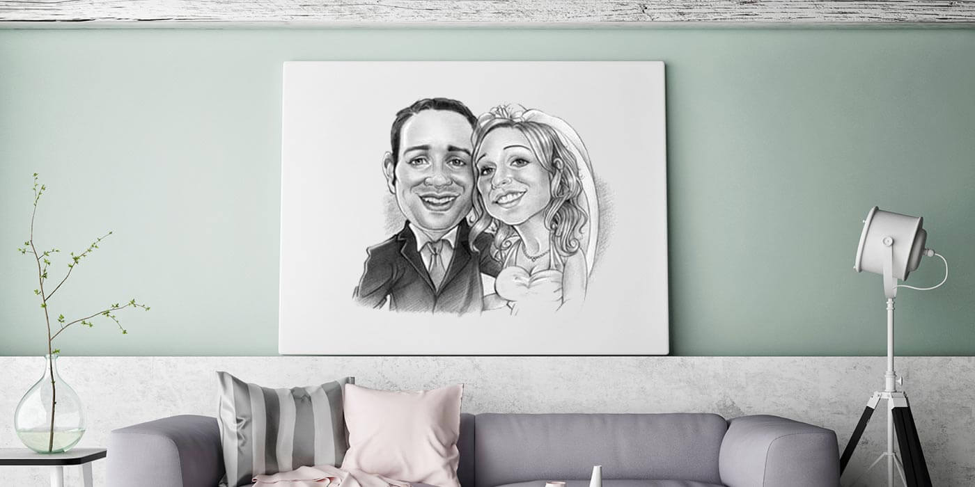 Karikatur Hochzeit