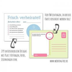 Hochzeitsspiel 52 Postkarten