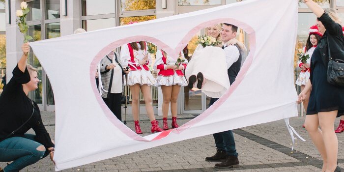 Hochzeitsherz zum Ausschneiden