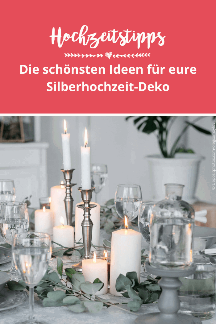 Dekoration Silberhochzeit