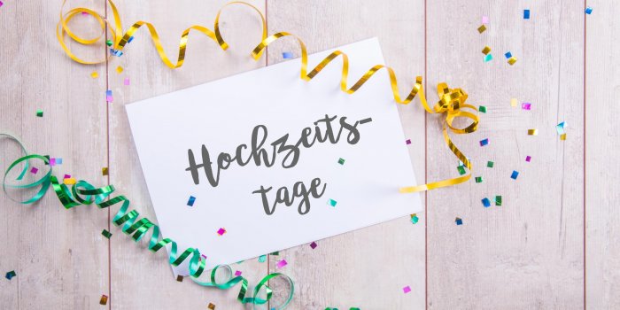Hochzeitsjubiläen & Hochzeitstage: Der große Überblick