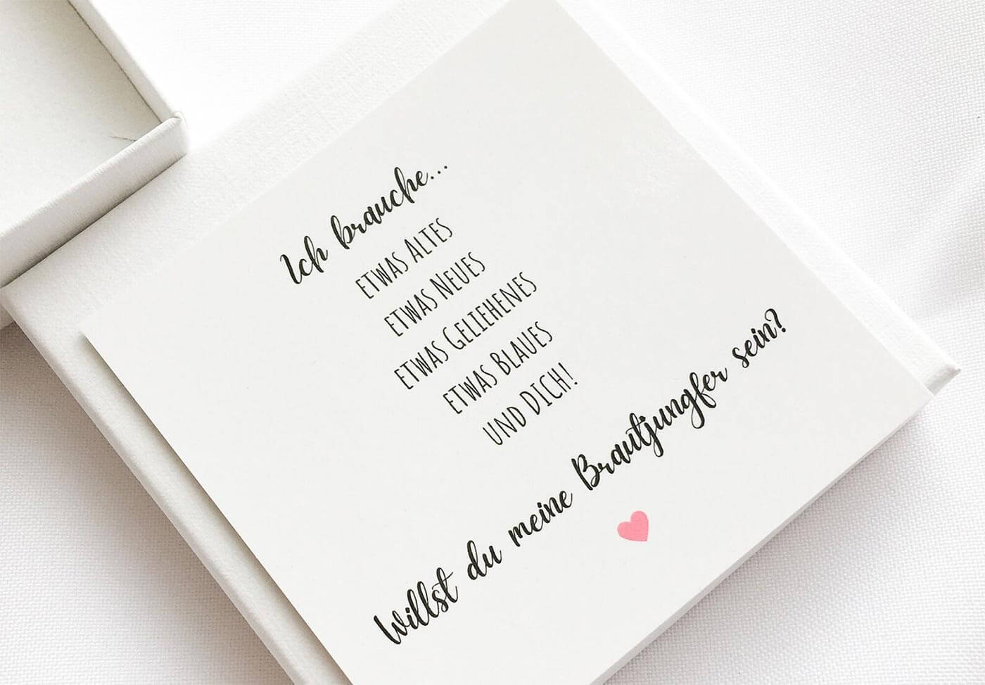 Willst du meine Brautjungfer sein?
