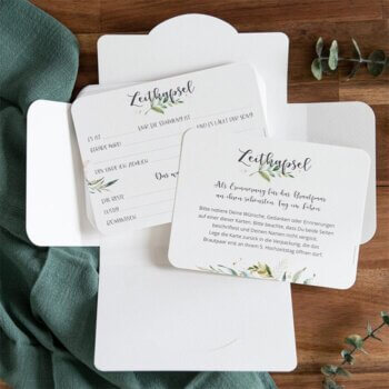Zeitkapsel Karten Hochzeit